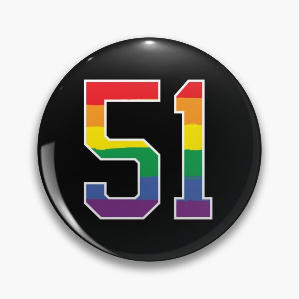 Item preview, Number 51 Rainbow LGBT pride fifty one designed and sold by LoveIsColorful.