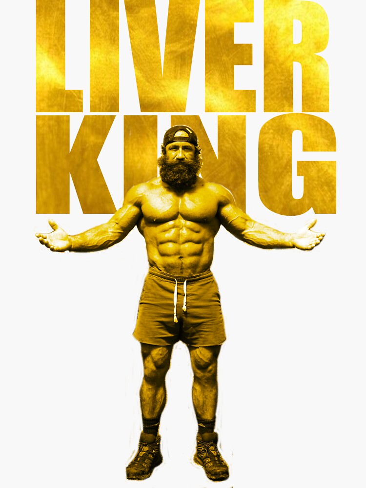 " The Liver King" Sticker by Lowgik Redbubble