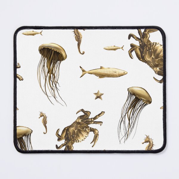 Item preview, Golden sea life pattern designed and sold by ldinka.