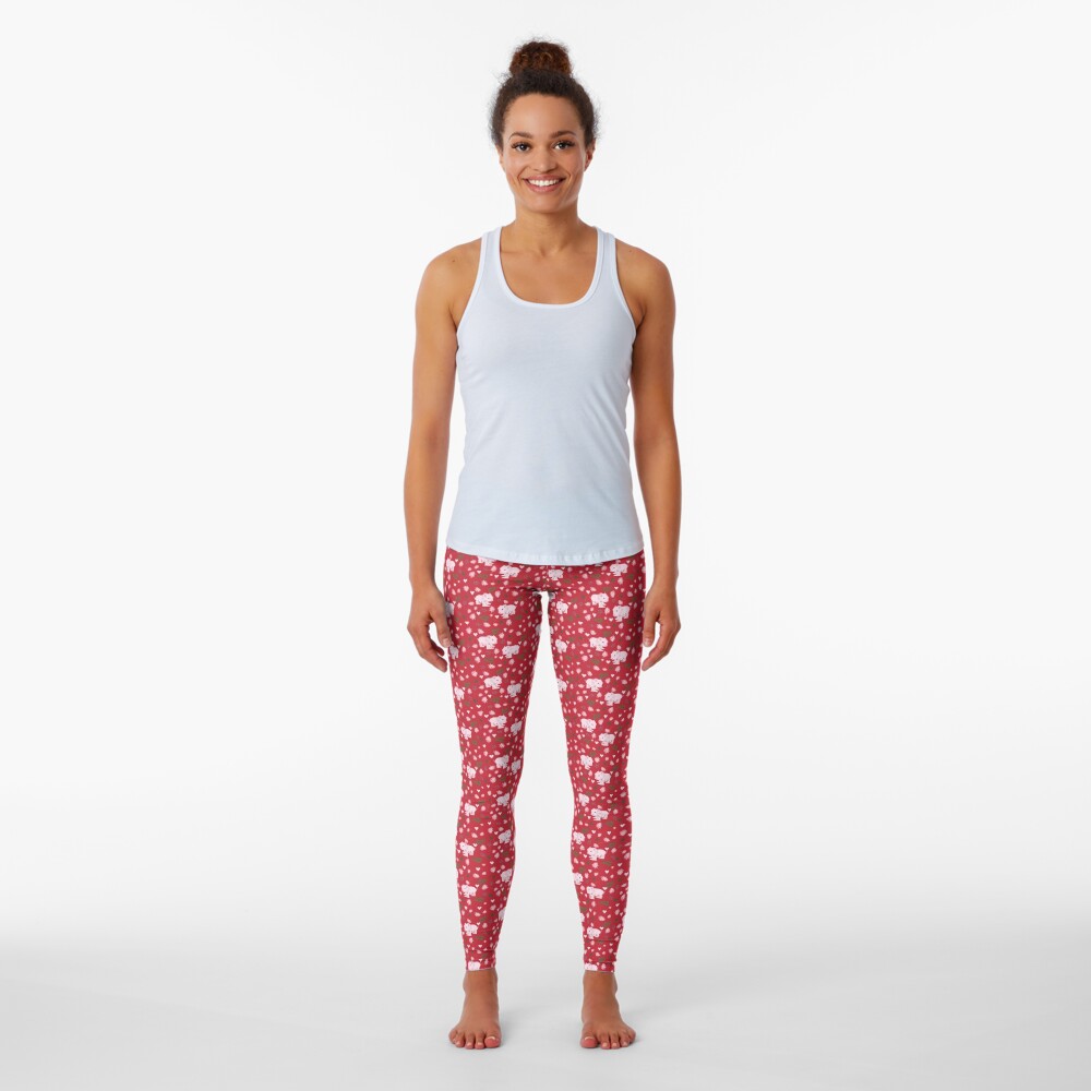Red Velvet Cupcake Pig Leggings
