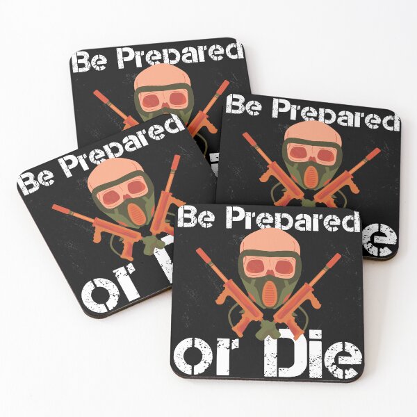 Item preview, Be Prepared or Die Survivalist and Survival Kit Gasmask  designed and sold by Rzelemenz.