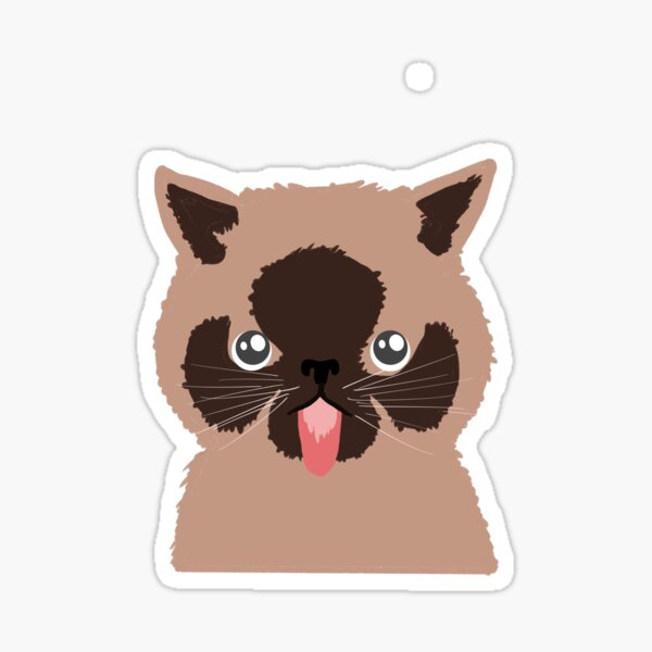 Cat sticking out tongue Sticker