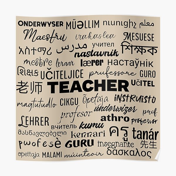"TEACHER IN DIFFERENT LANGUAGES teacher appreciation 2022 national
