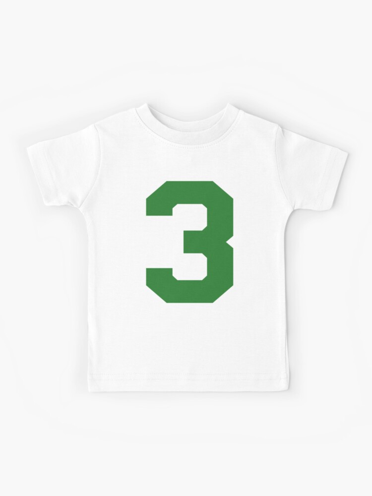 Number 3 Green three Sports number 3 Kids T Shirt