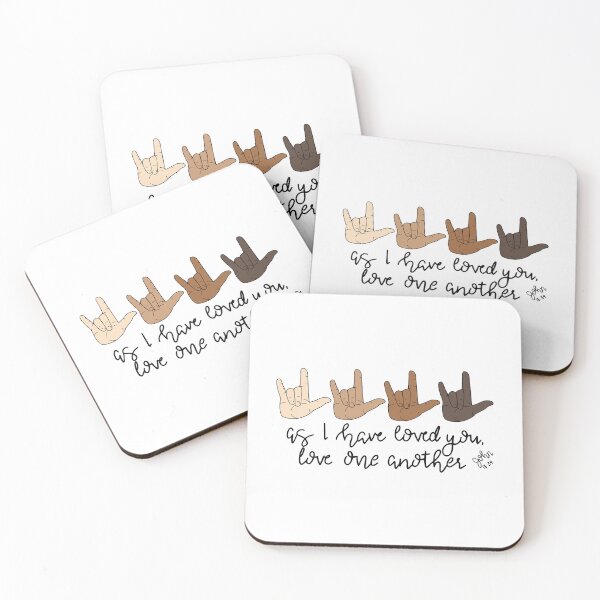 Item preview, Love one another ASL Sticker designed and sold by ElizabethGanan.