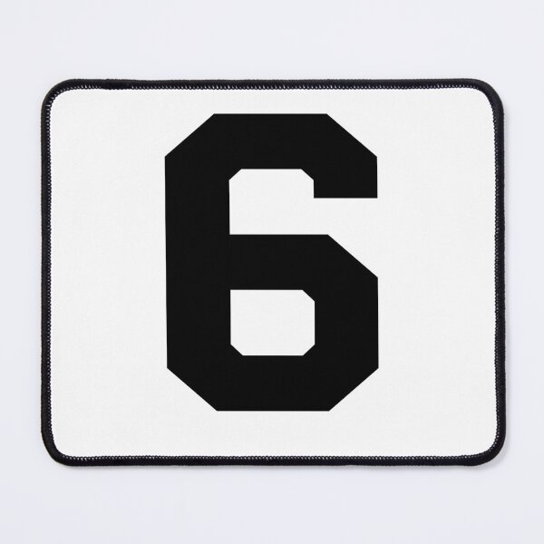 Item preview, Number 6, Black six, Sports number 6 designed and sold by TheCultStuff.