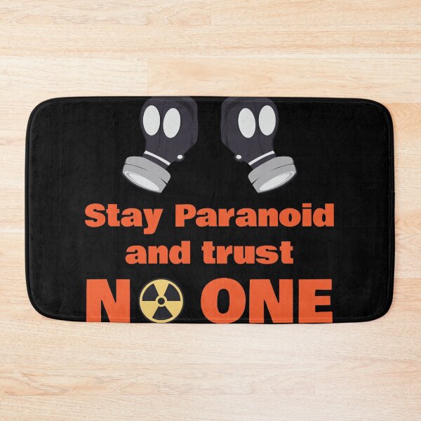 Item preview, Stay Paranoid and trust no one Prepper Survivalist Gasmask  designed and sold by Rzelemenz.