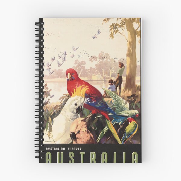 Item preview, AUSTRALIA Australian Parrots Vintage Travel Poster Art by James Northfield designed and sold by retroposters.