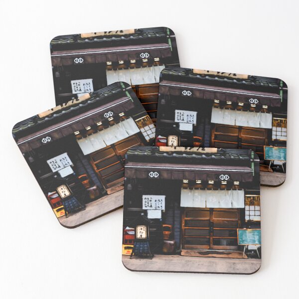 Item preview, Restaurante japonés por la noche, paisaje urbano japonés, designed and sold by shodark.