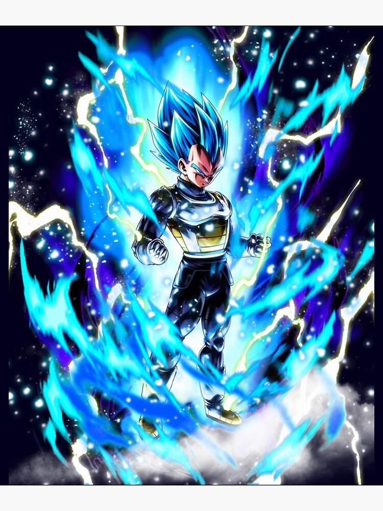 Super Saiyan Blue Evolved Vegeta (Dragon Ball Z) Premium Art Print