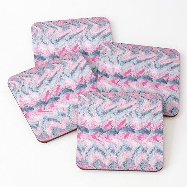 Item preview, pink and gray abstract designed and sold by Zevy-Darling.