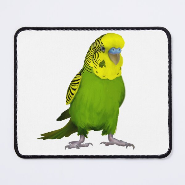 Item preview, Australian Budgie/Green/Yellow/Parakeet/Budgerigar/Bird designed and sold by PlumpPlumStudio.