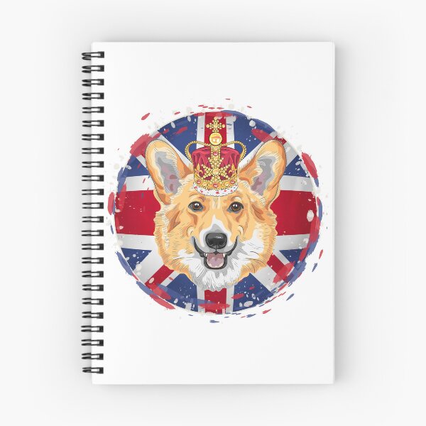 Item preview, Platinum Jubilee Corgi Wearing a Crown Round Union Jack Flag Gift designed and sold by TheDerwentPress.