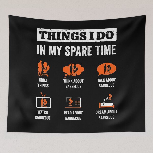 Item preview, Things I Do In My Spare Time Funny Barbeque Grill Chef BBQ designed and sold by fostebris.