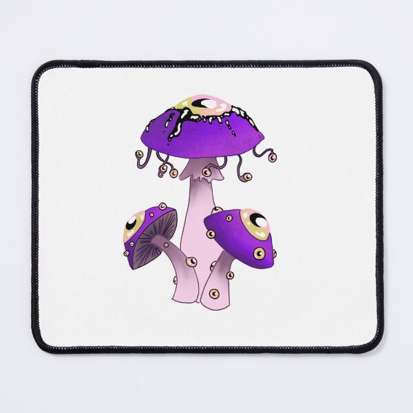 Item preview, Dreamcore mushrooms with eyes. Dreamy purple and white designed and sold by TheDoodlemancer.