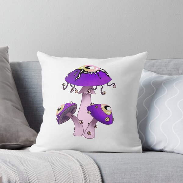 Item preview, Dreamcore mushrooms with eyes. Dreamy purple and white designed and sold by TheDoodlemancer.