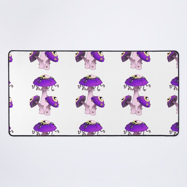 Item preview, Dreamcore mushrooms with eyes. Dreamy purple and white designed and sold by TheDoodlemancer.