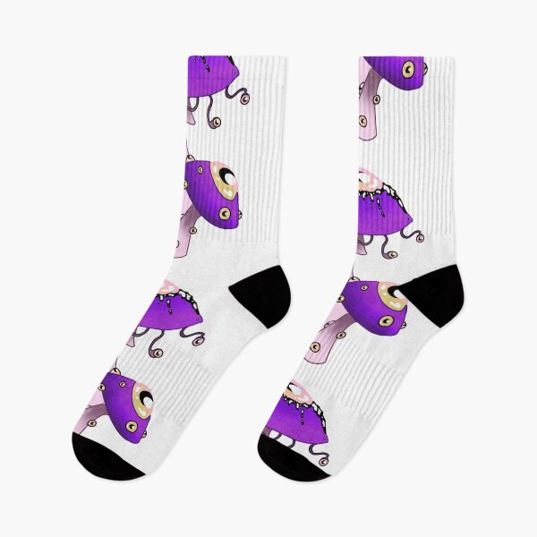 Item preview, Dreamcore mushrooms with eyes. Dreamy purple and white designed and sold by TheDoodlemancer.