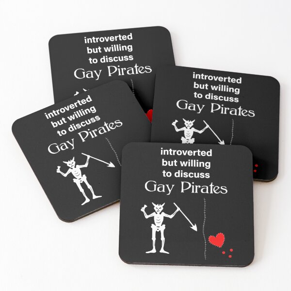 Aperçu de l'œuvre Introverti mais prêt à discuter des pirates gays | Cadeau parfait créée et vendue par conikkib.