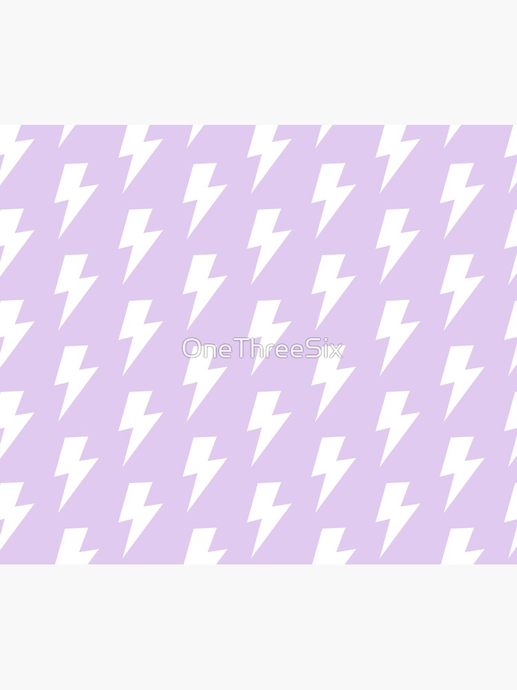 White Lightning Bolt on Lilac Purple by OneThreeSix