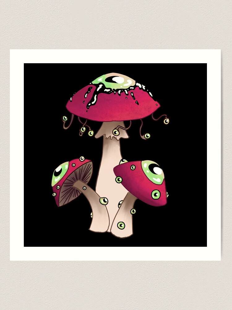 Mushroom Weirdcore Dreamcore Eye Girl | Art Board Print