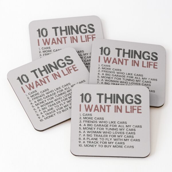 Item preview, 10 things I want in life cars more cars funny car lover gift  designed and sold by alenaz.