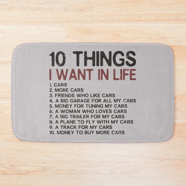 Item preview, 10 things I want in life cars more cars funny car lover gift  designed and sold by alenaz.
