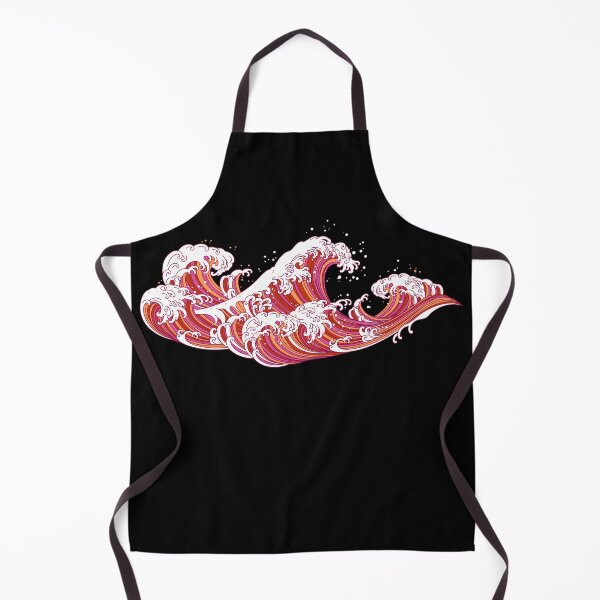 Item preview, Long Japanese Wave. Lesbian Pride designed and sold by Subtle Pride Shop.