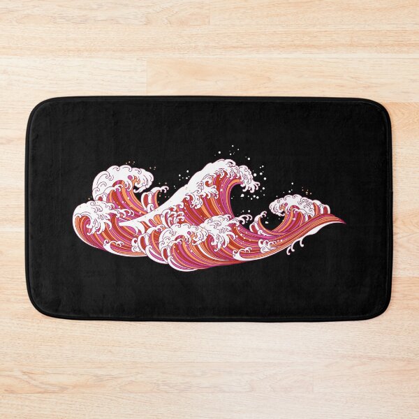 Item preview, Long Japanese Wave. Lesbian Pride designed and sold by Subtle Pride Shop.