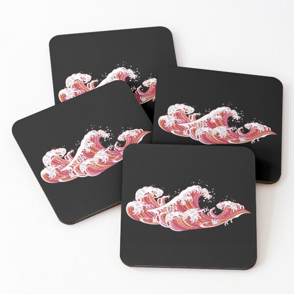 Item preview, Long Japanese Wave. Lesbian Pride designed and sold by Subtle Pride Shop.