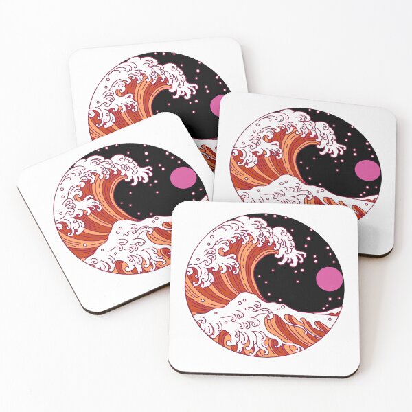 Item preview, Circular Japanese Wave. Lesbian Pride designed and sold by Subtle Pride Shop.