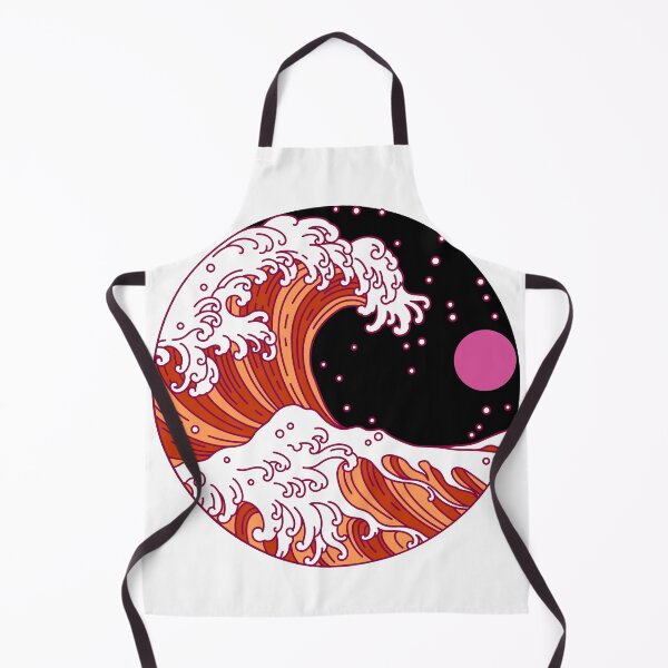 Item preview, Circular Japanese Wave. Lesbian Pride designed and sold by Subtle Pride Shop.