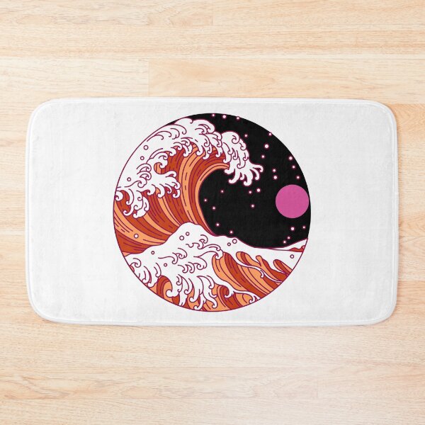 Item preview, Circular Japanese Wave. Lesbian Pride designed and sold by Subtle Pride Shop.