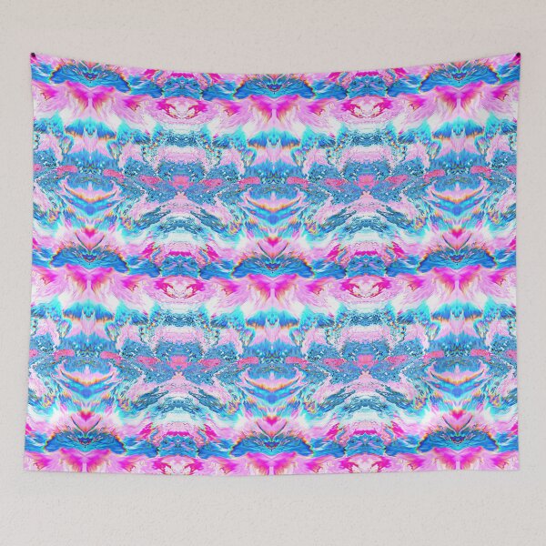 Item preview, pink and blue abstract marble moth designed and sold by Zevy-Darling.