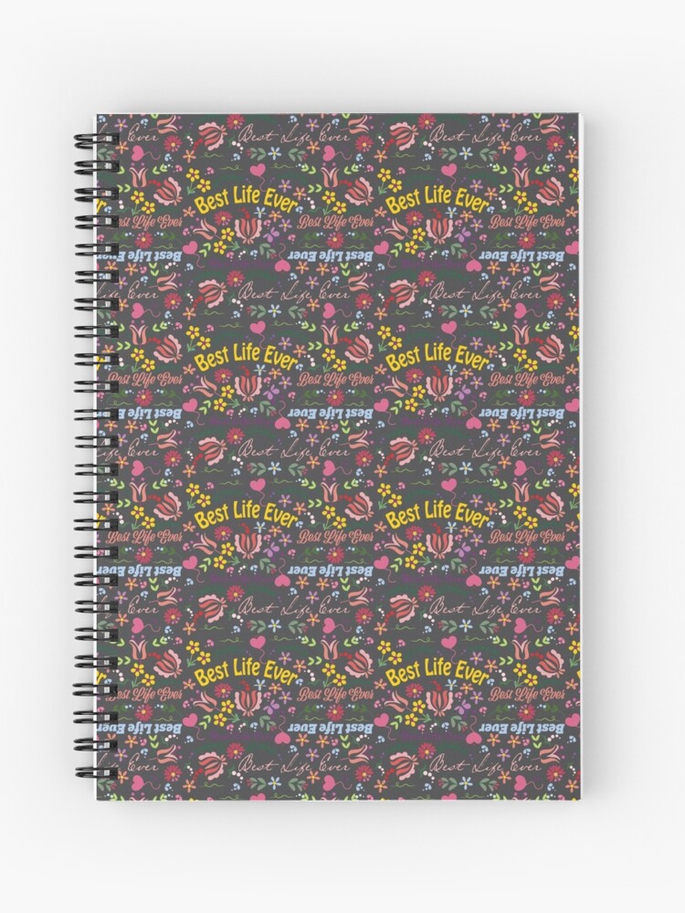 Thumbnail 1 of 3, Spiral Notebook, Best Life Ever Spring Grey designed and sold by Cindys Creative Contour.