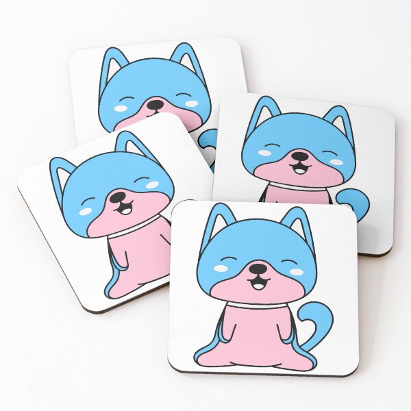 Item preview, Kawaii Trans Puppy Dog. Transgender Pride designed and sold by Subtle Pride Shop.