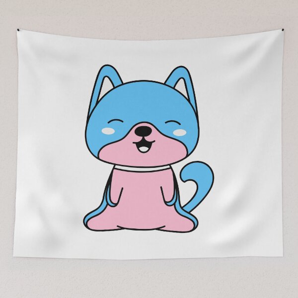 Item preview, Kawaii Trans Puppy Dog. Transgender Pride designed and sold by Subtle Pride Shop.