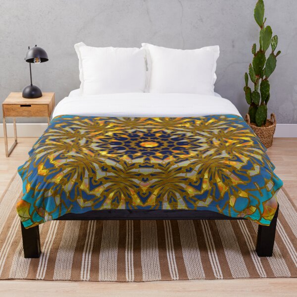 Item preview, Blue Gold Ribbon Mandala designed and sold by NebulaFern.
