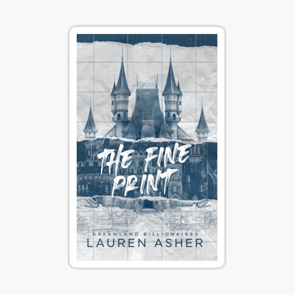 The Fine Print Book Cover Lauren Asher Sticker for Sale by mamathatreads