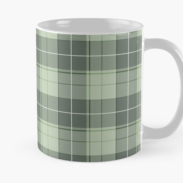 Einfaches Tartan-Muster in Pastell Grün Kaffeebecher