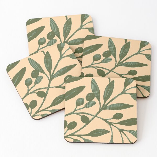 Item preview, EverGreen Olives and Leaves Abstract Pattern designed and sold by gabbygeorgechen.