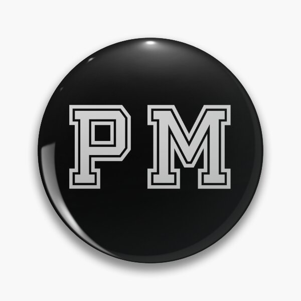 Item preview, P.M. Varsity Initials | Varsity Letters | Black And White | Personalised Gifts designed and sold by Avo And Sriracha.