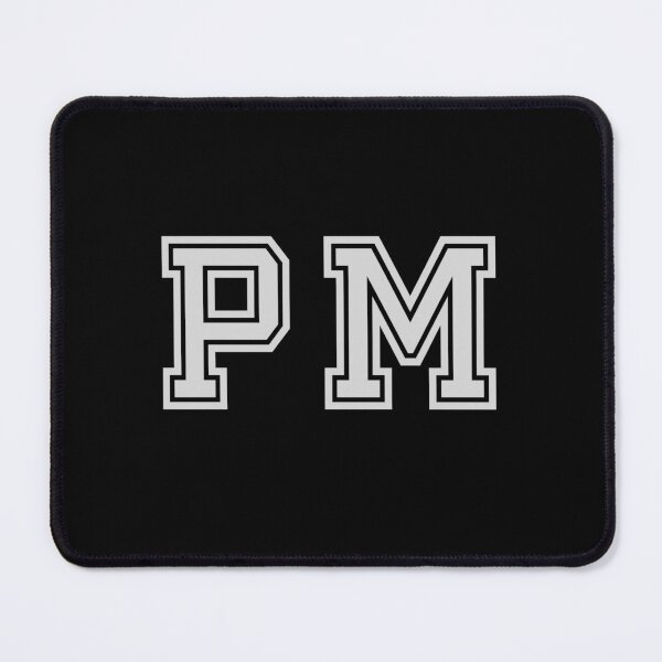 Item preview, P.M. Varsity Initials | Varsity Letters | Black And White | Personalised Gifts designed and sold by Avo And Sriracha.