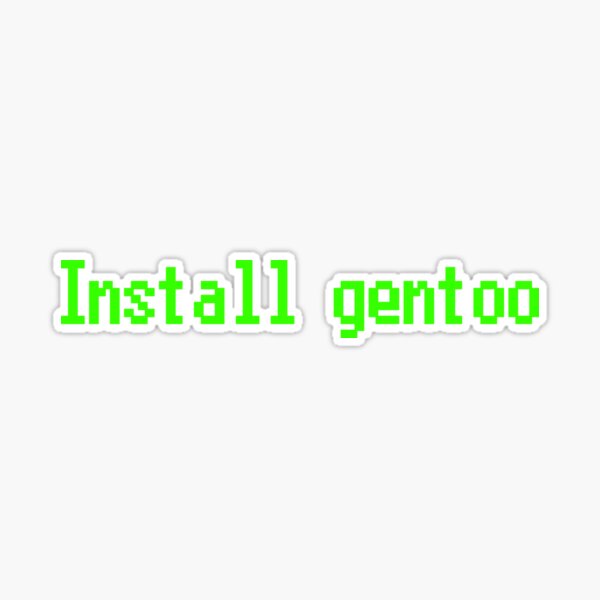 Install Gentoo Sticker for Sale by xebec