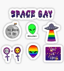 SPACE GAY STICKER SHEET Sticker