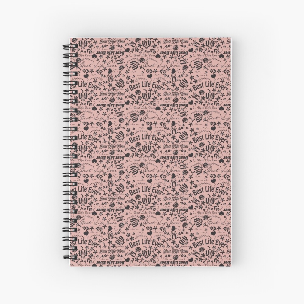 Best Life Ever Peach Spiral Notebook