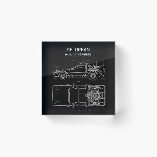 Item preview, DeLorean Time Machine - Back To The Future (White Stencil - No Background) designed and sold by BGALAXY.