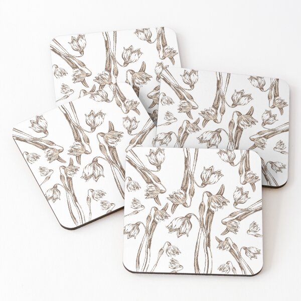 Item preview, Latte Snowdrop Print  designed and sold by London-Fields.