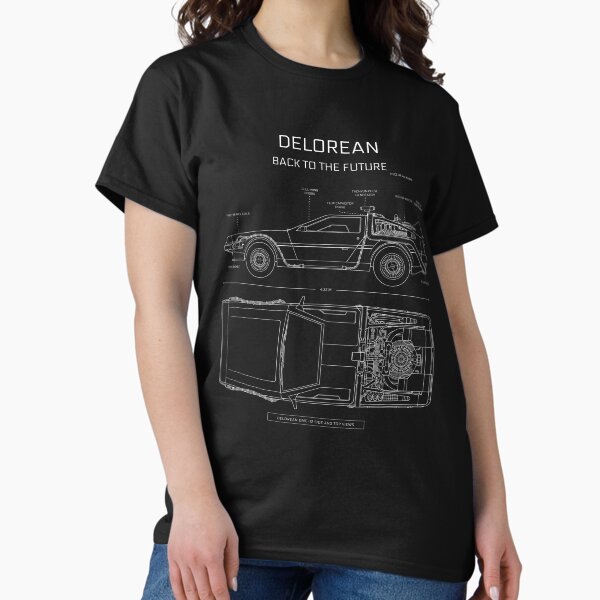 Item preview, DeLorean Time Machine - Back To The Future (White Stencil - No Background) designed and sold by BGALAXY.