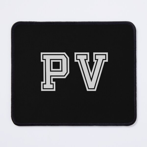 Item preview, P.V. Varsity Initials | Varsity Letters | Black And White | Personalised Gifts designed and sold by Avo And Sriracha.